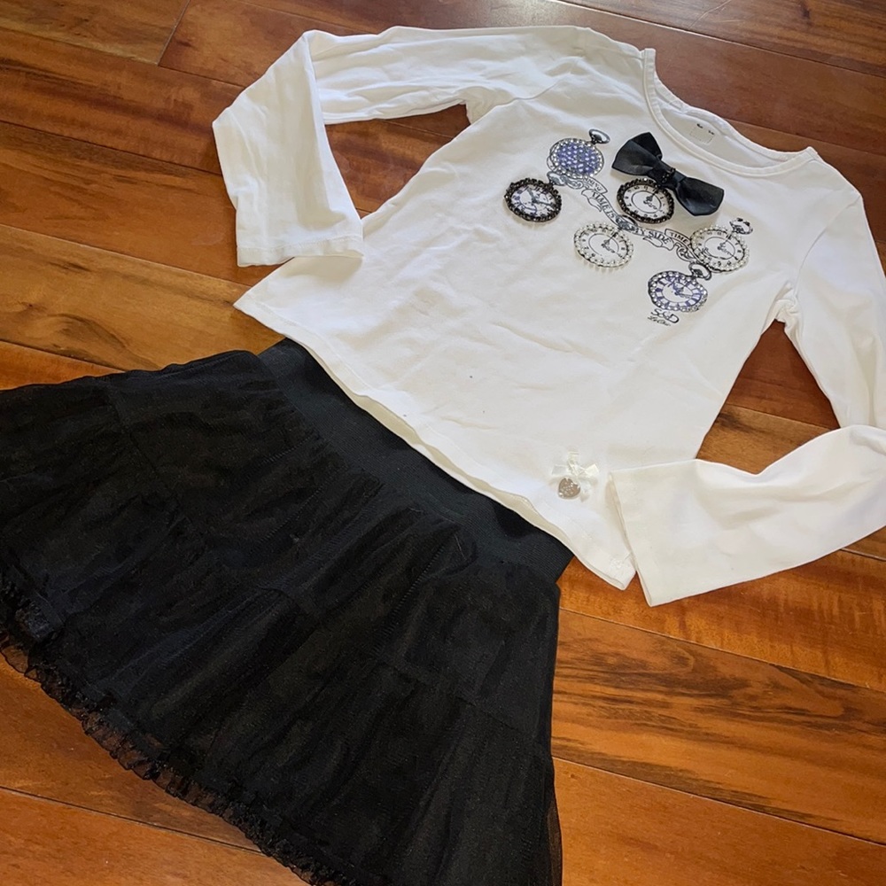 S&D Le Chic long sleeve tee with New Basics Black tulle skirt 116 (6/7)